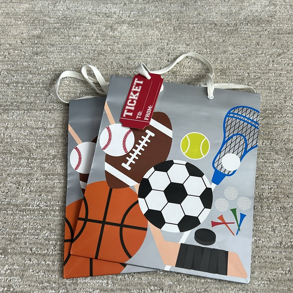 2 All Star Sports Gift Bags and Tags